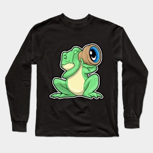 Frog at looking through Telescope Long Sleeve T-Shirt